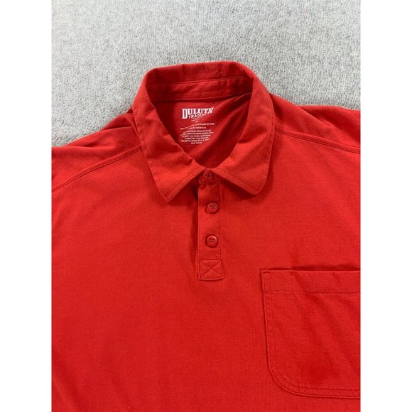 Duluth Trading Co‎ Longtail Cotton Blend Polo Shirt (Men's XL) Red - Picture 2 of 9